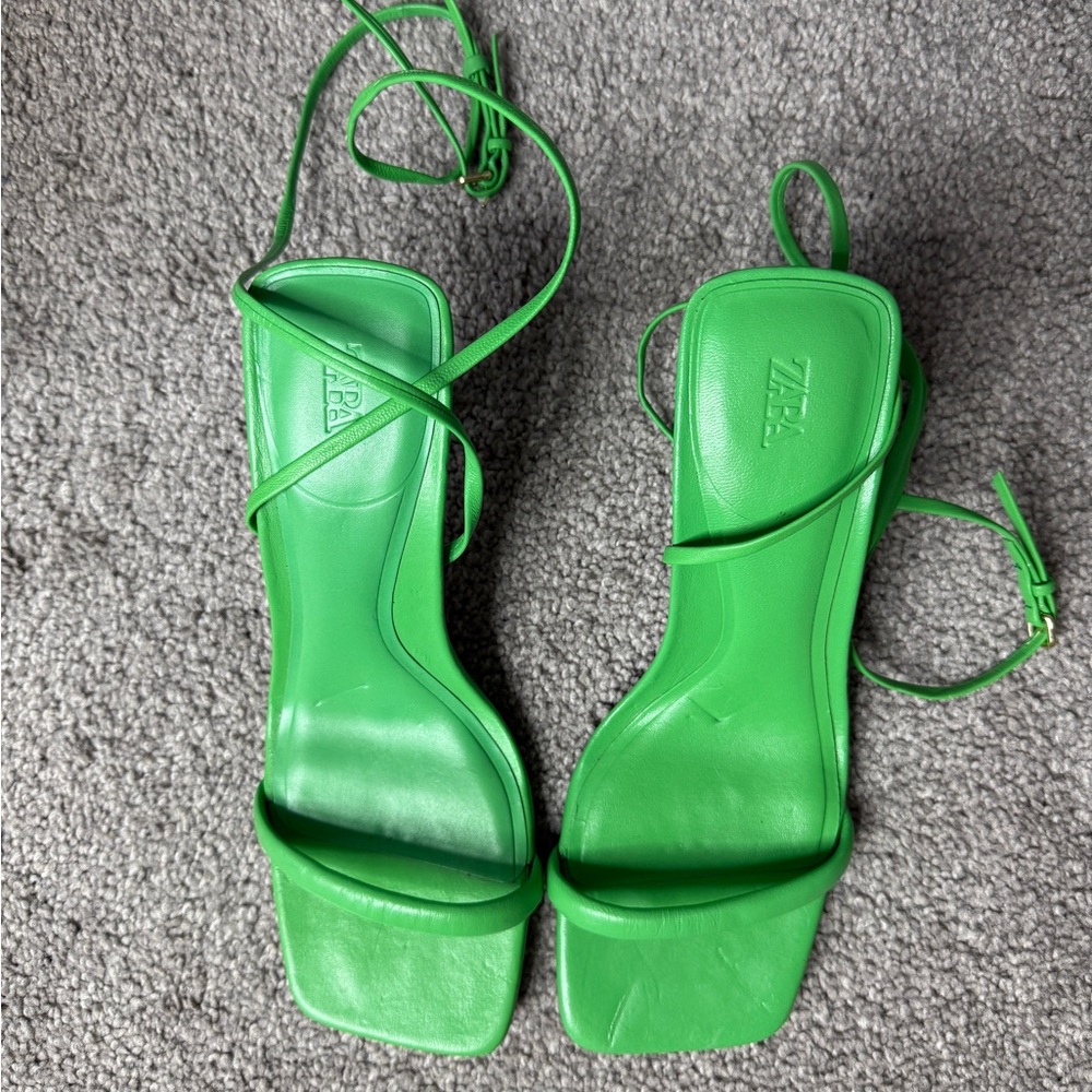 Zara Green Heels